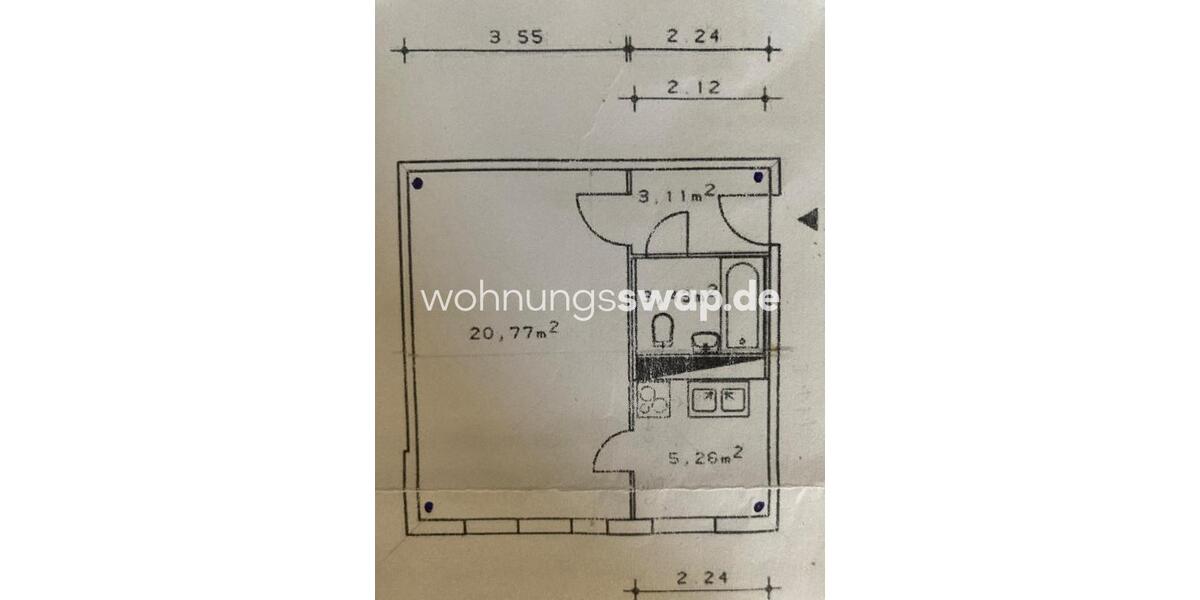 Etagenwohnung Berlin Marzahn-Hellersdorf - 1 Zimmer, 32 m&sup2;, 270&euro; | Angebot:26728214